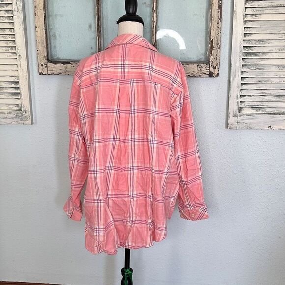 Style & Co Womens Shirt Button Down Long Sleeve Plaid Pink Size 3X NWT - Picture 4 of 11